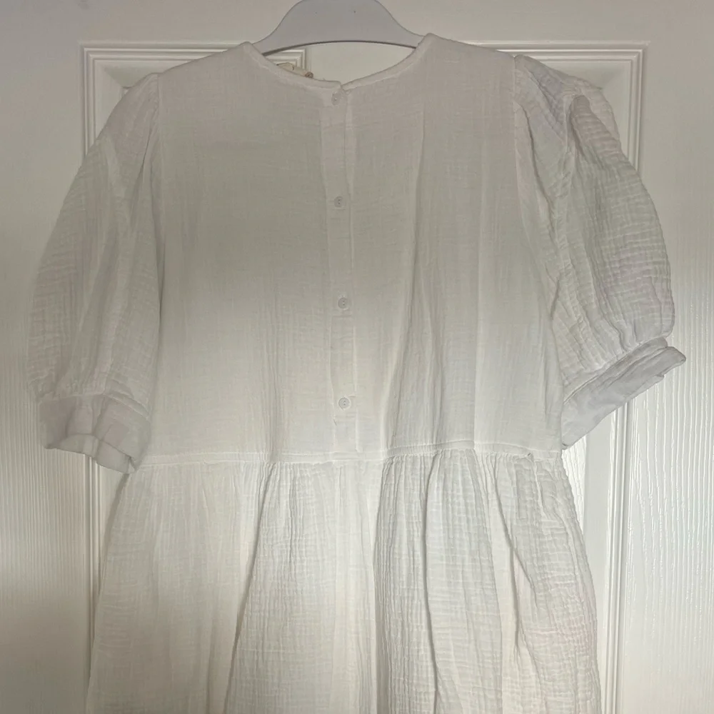 Altard State Dress White Cotton Puff Sleeve Large - Picture 4 of 7